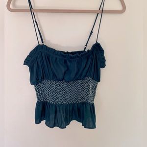 Blue Free People Crop Top size S
